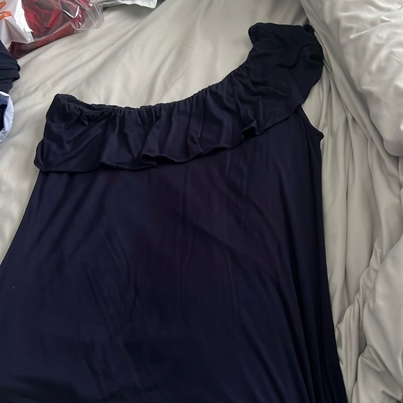 Lilly Pulitzer one shoulder navy top XL - Picture 1 of 2